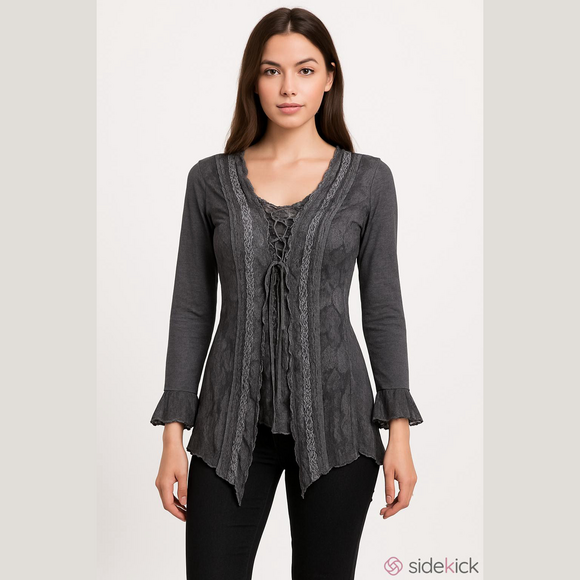 Pretty Angel Sweaters - Whimsy Goth ANGEL Y2K TUNIC SWEATER